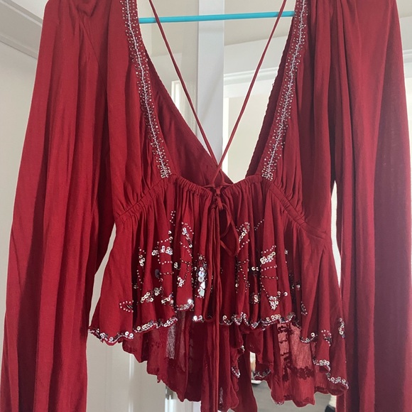 Free People Beaded Blouse - Picture 3 of 5